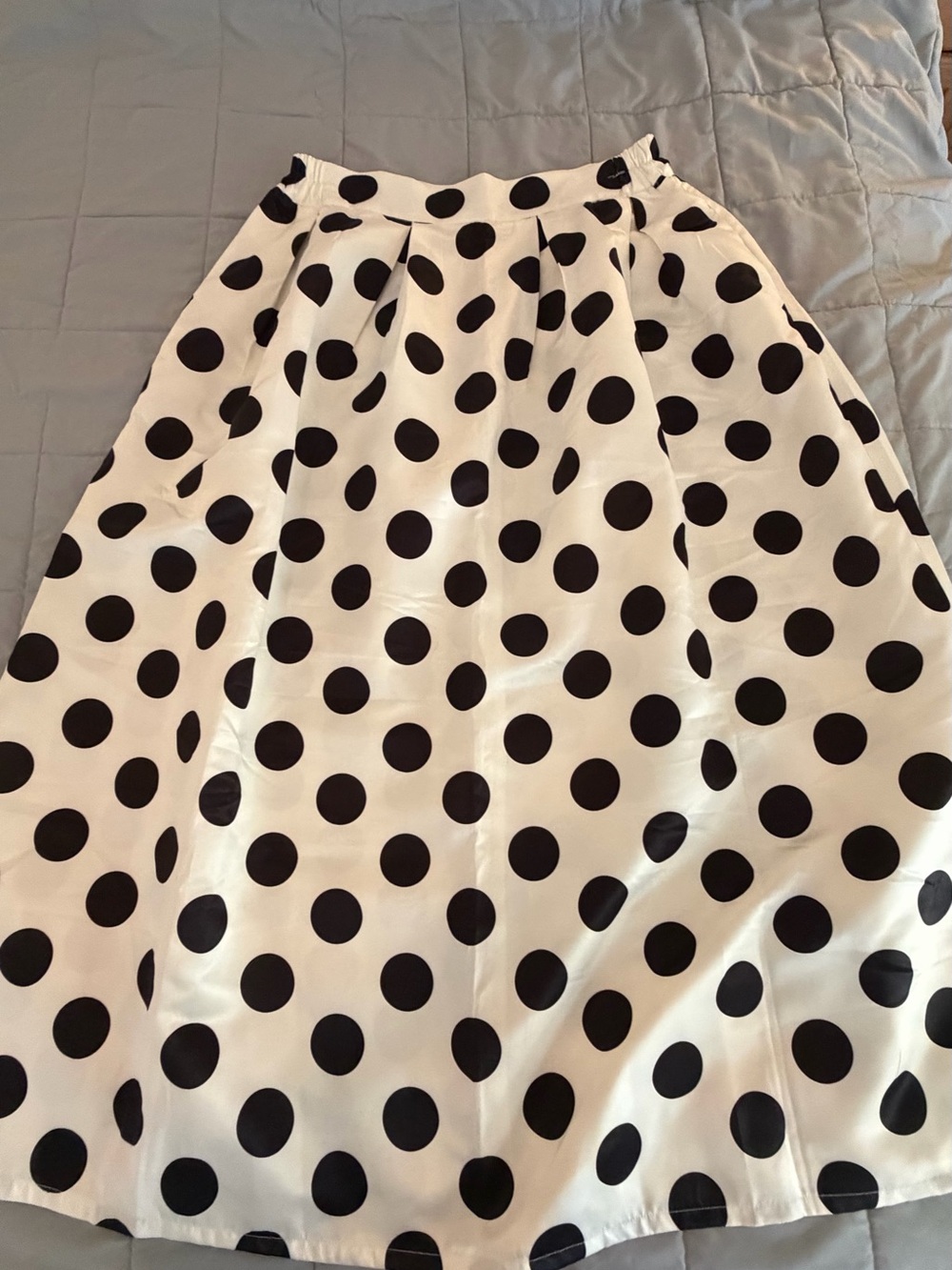 Choies Black Polka Dot Circle Skirt on White